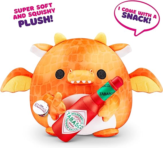Buy Snackles Dragon Holding Plush Tabasco Red Pepper Sauce Plush Toy 35 cm | Yallatoys.com