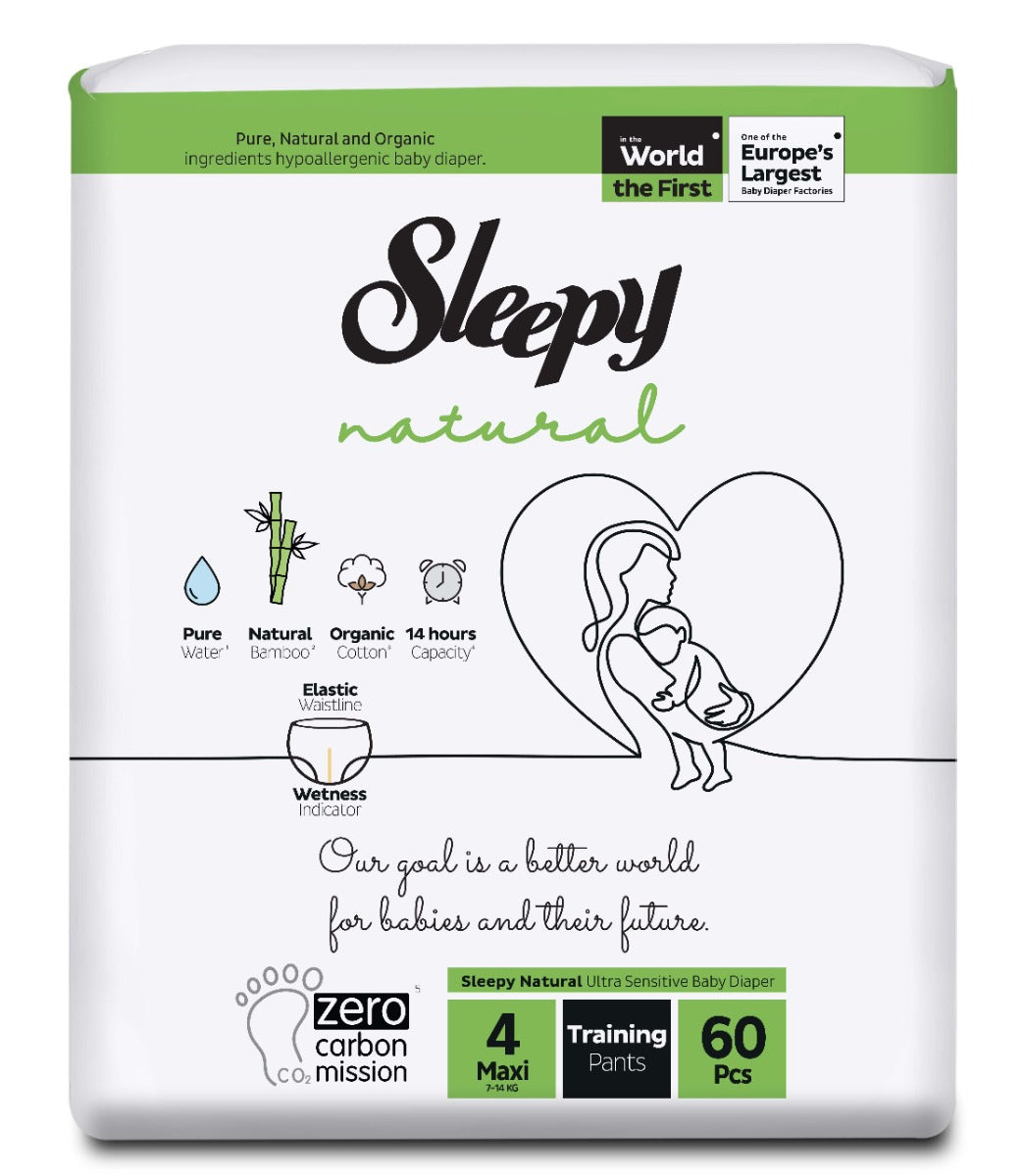 Sleepy Natural Training Pants Size 4 60pcs 7-14kgs Sleepy Yallatoys