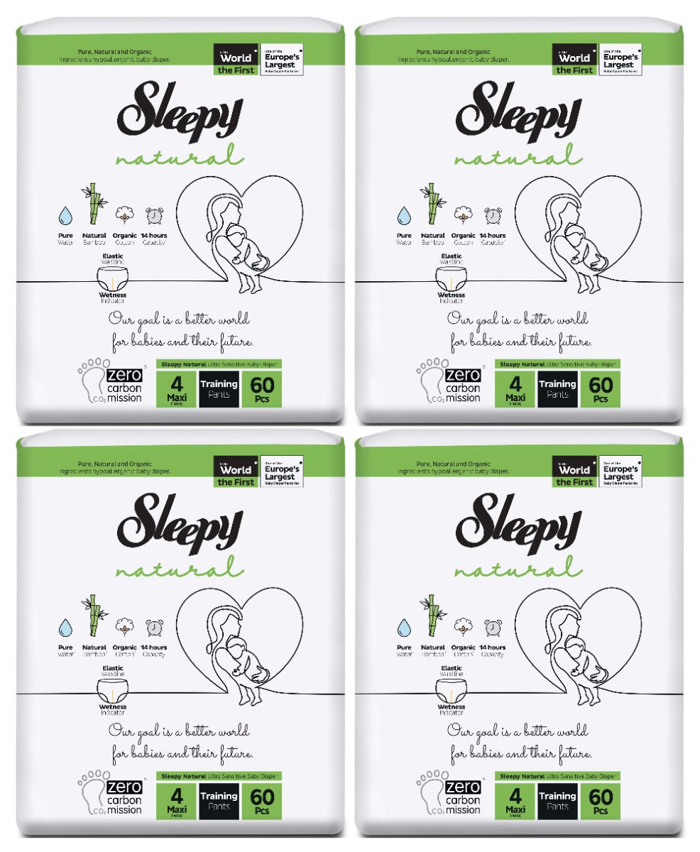 Sleepy Natural Training Pants Size 4 240pcs 7-14kgs Eco Package Sleepy Yallatoys