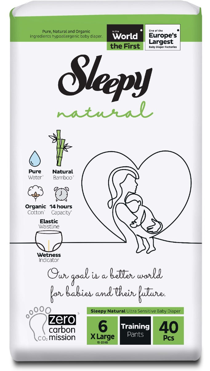 Sleepy Natural Training Pants Size 6 40pcs 15-25kgs Sleepy Yallatoys