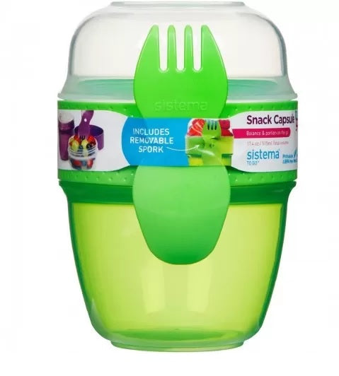 Buy Sistem 515ml Snack Capsule TO GO Lunch Box Green | Yallatoys.com