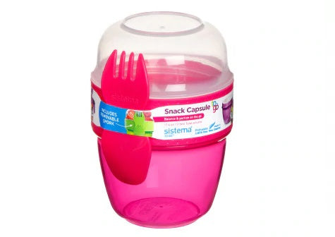 Buy Sistem 515ml Snack Capsule TO GO Lunch Box Pink | Yallatoys.com