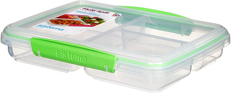 Buy Sistema 820ml Multi Split To Go Lunch Box Green | Yallatoys.com