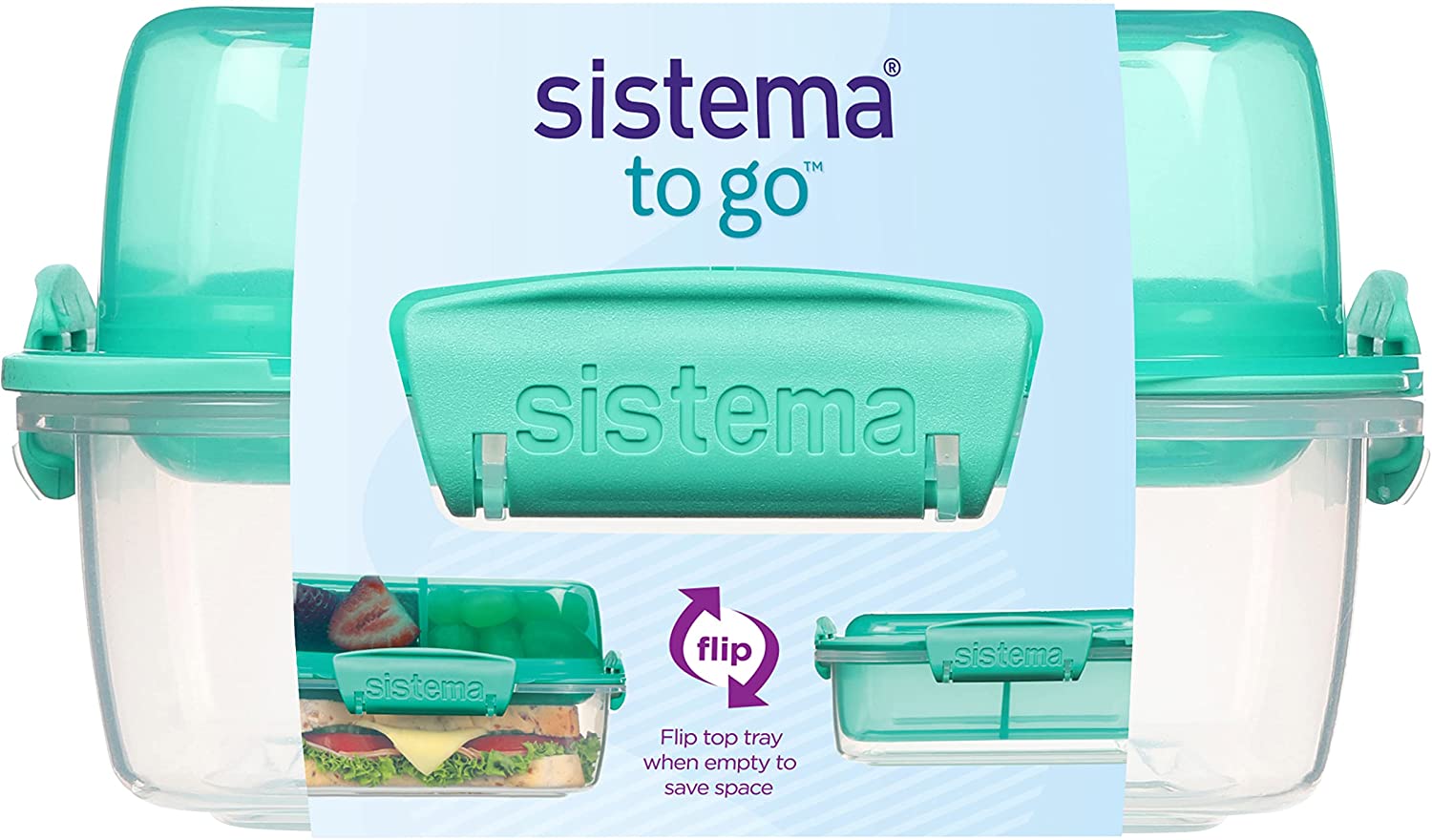 Buy Sistem 1.24L Lunch Box Stack Square To Go Green | Yallatoys.com