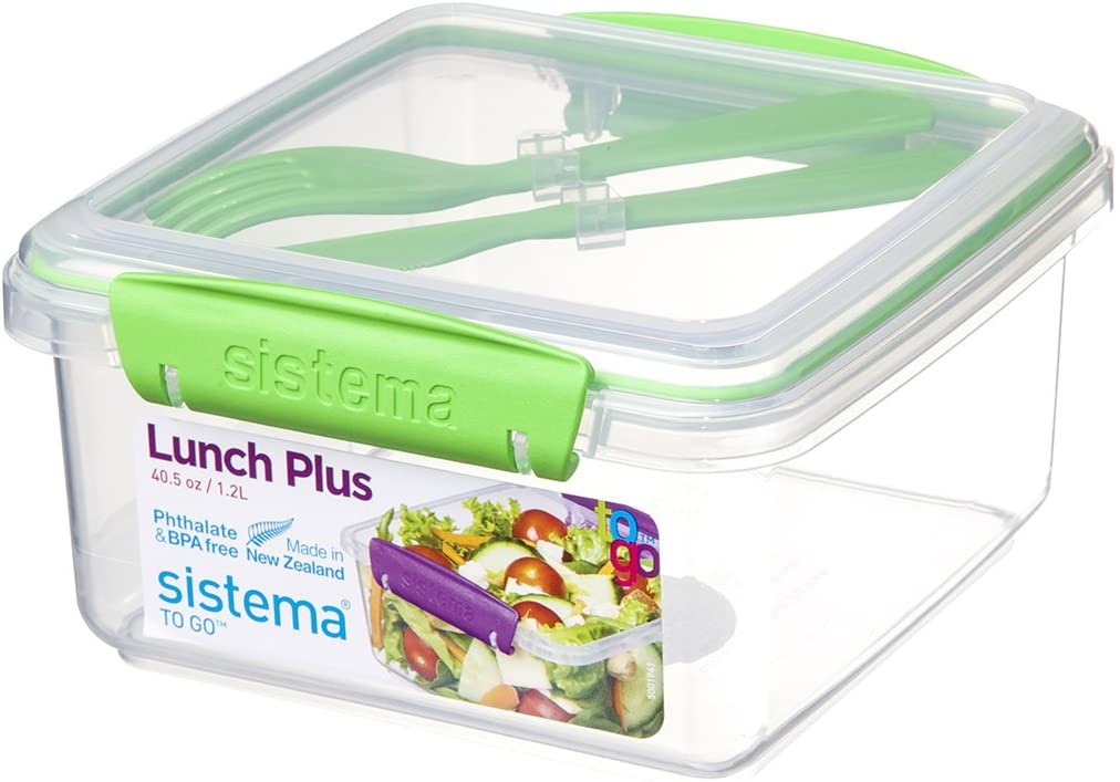 Buy Sistema Klip It Lunch Plus to Go Container 1.2L Lunch Box Green | Yallatoys.com