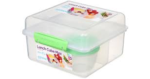 Buy Sistema Lunch Box Cube Max To Go with Yoghurt Pot 2L Green | Yallatoys.com