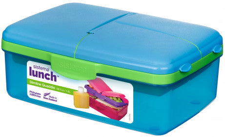 Buy Sistema 1.5L Slimline Quaddie Lunch Box (Sold Separately Subject To Availability) | Yallatoys.com