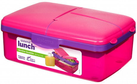 Buy Sistema 1.5L Slimline Quaddie Lunch Box (Sold Separately Subject To Availability) | Yallatoys.com