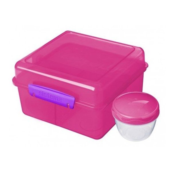 Buy Sistema Lunch Cube Max With Yogurt 2L Pink Lunch Box | Yallatoys.com