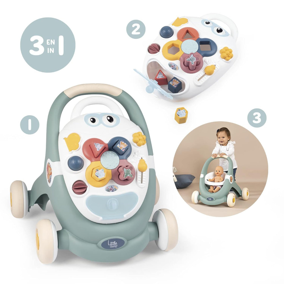 Buy Smoby Little 3 in 1 Trotty Walker | Yallatoys.com
