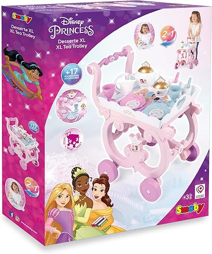 Buy Smoby Disney Princess Tea Trolley 17pcs | Yallatoys.com