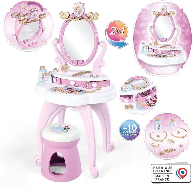 Buy Smoby Disney Princess 2 in 1 Dressing Table | Yallatoys.com