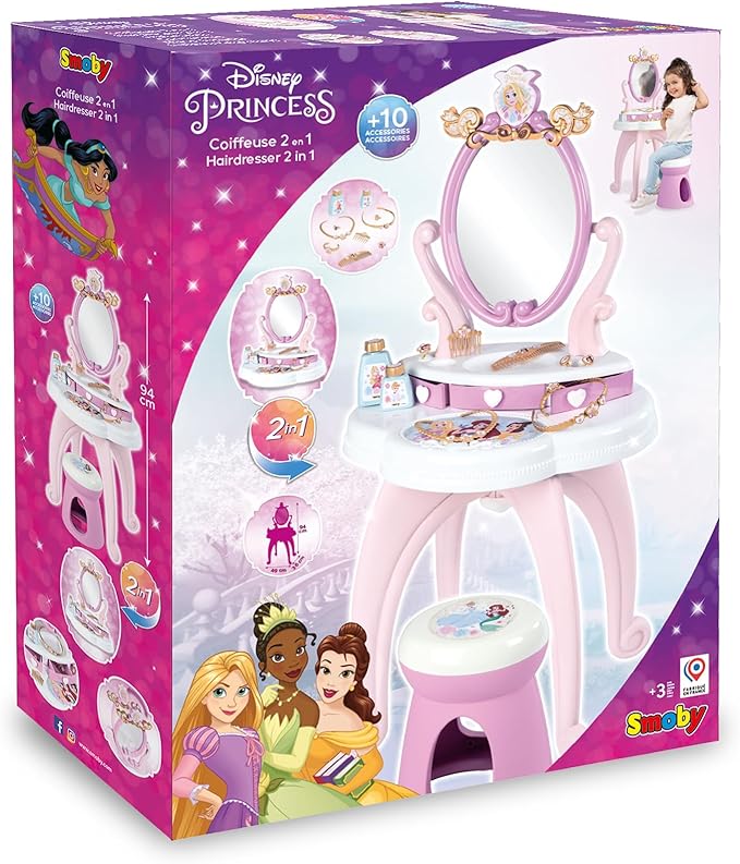 Buy Smoby Disney Princess 2 in 1 Dressing Table | Yallatoys.com