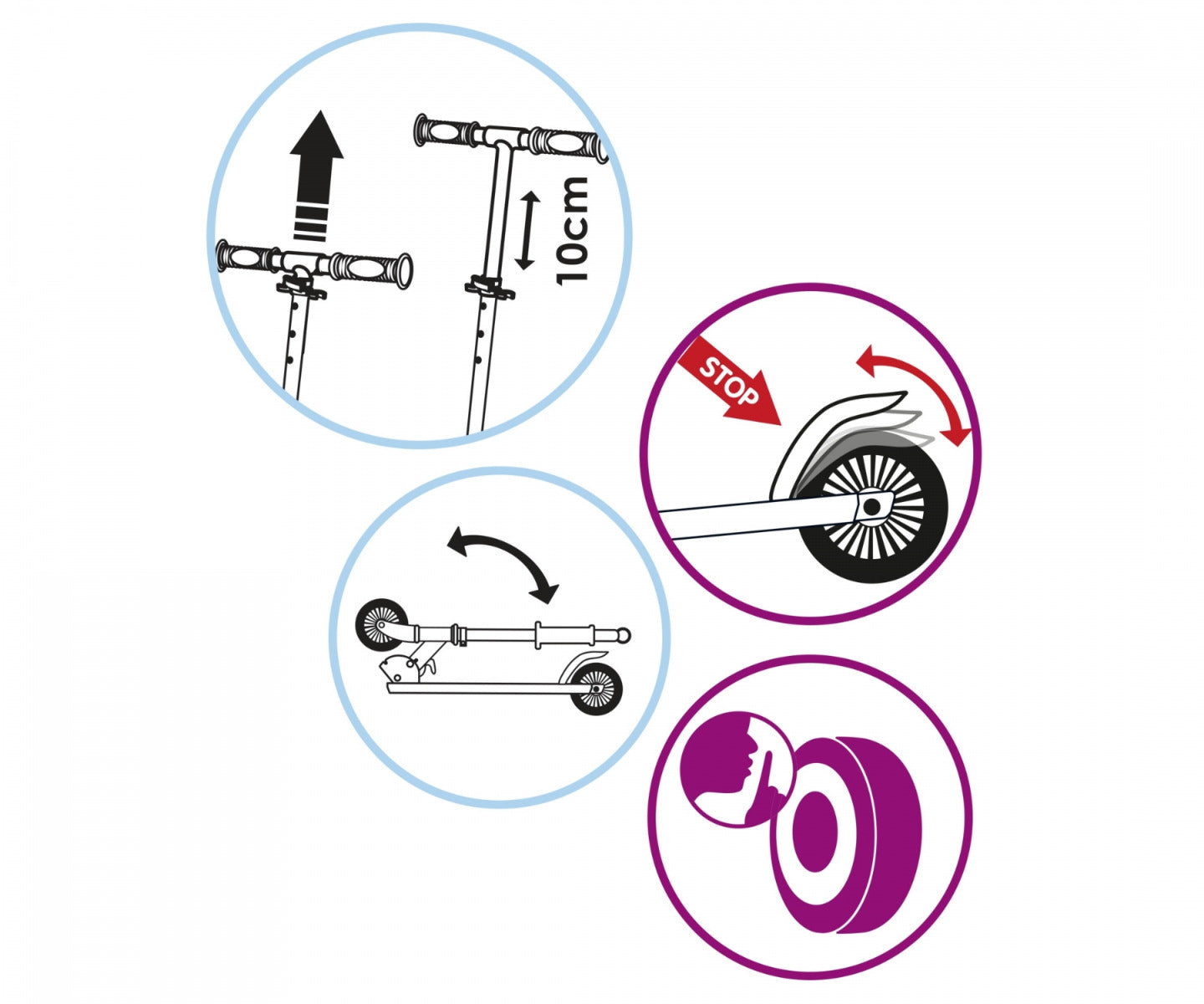 Buy Smoby Frozen 2 Wheels Foldable Scooter | Yallatoys.com