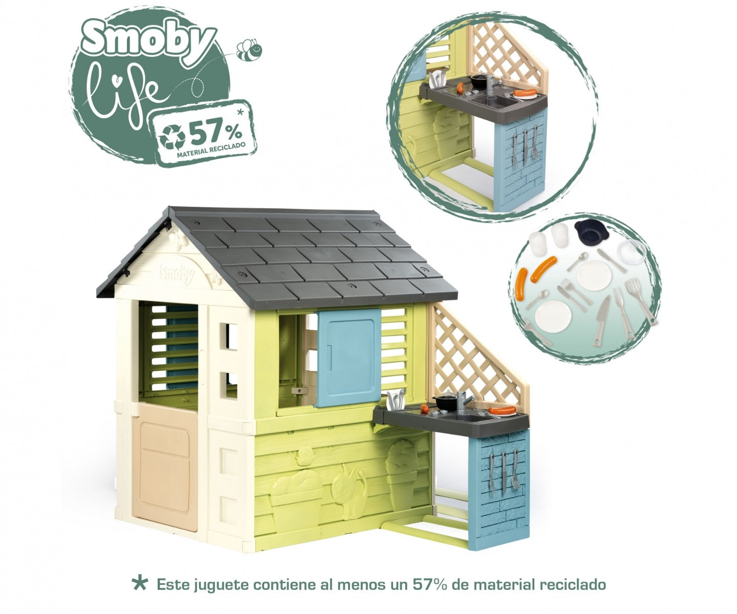 Buy Smoby Life Pretty Playhouse With Kitchen | Yallatoys.com