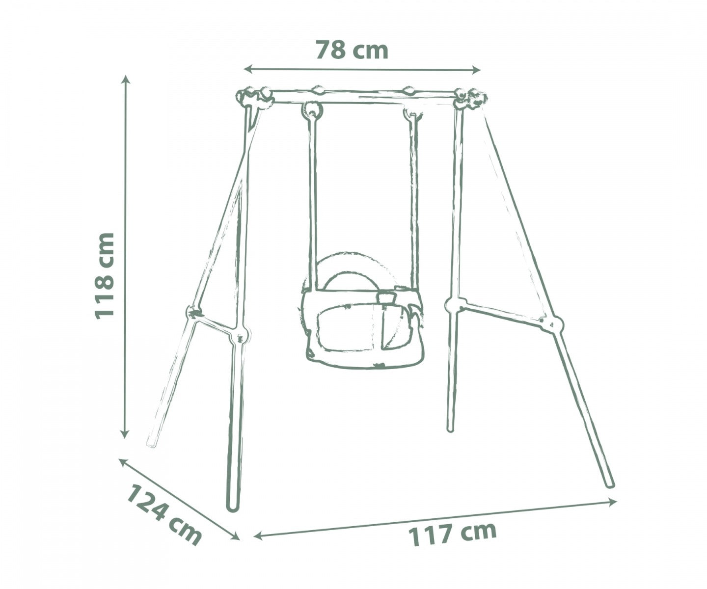 Buy Smoby Life Metal Baby Swing | Yallatoys.com