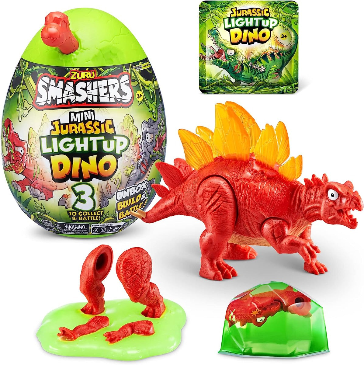 Buy Smashers Mini Jurassic Series 1 Mini Light Up Dino Egg (Sold Separately Subject to Availability) | Yallatoys.com