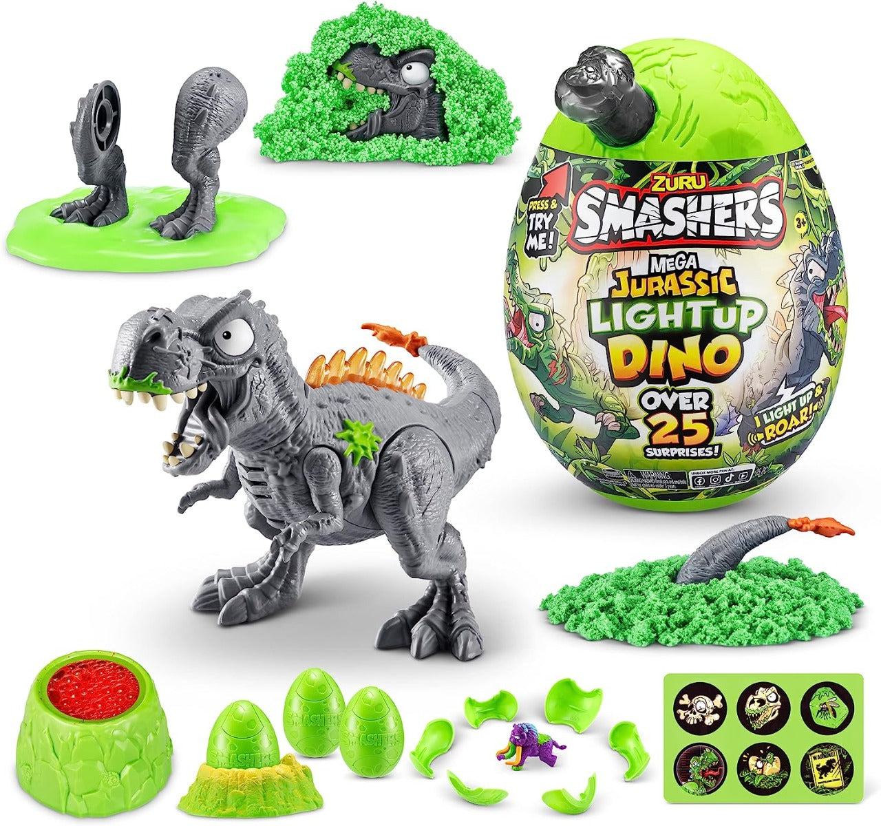 Buy Smashers Jurassic Series 1 Light Up Dino Mega Mystery Egg (Sold Separately Subject to Availability) | Yallatoys.com
