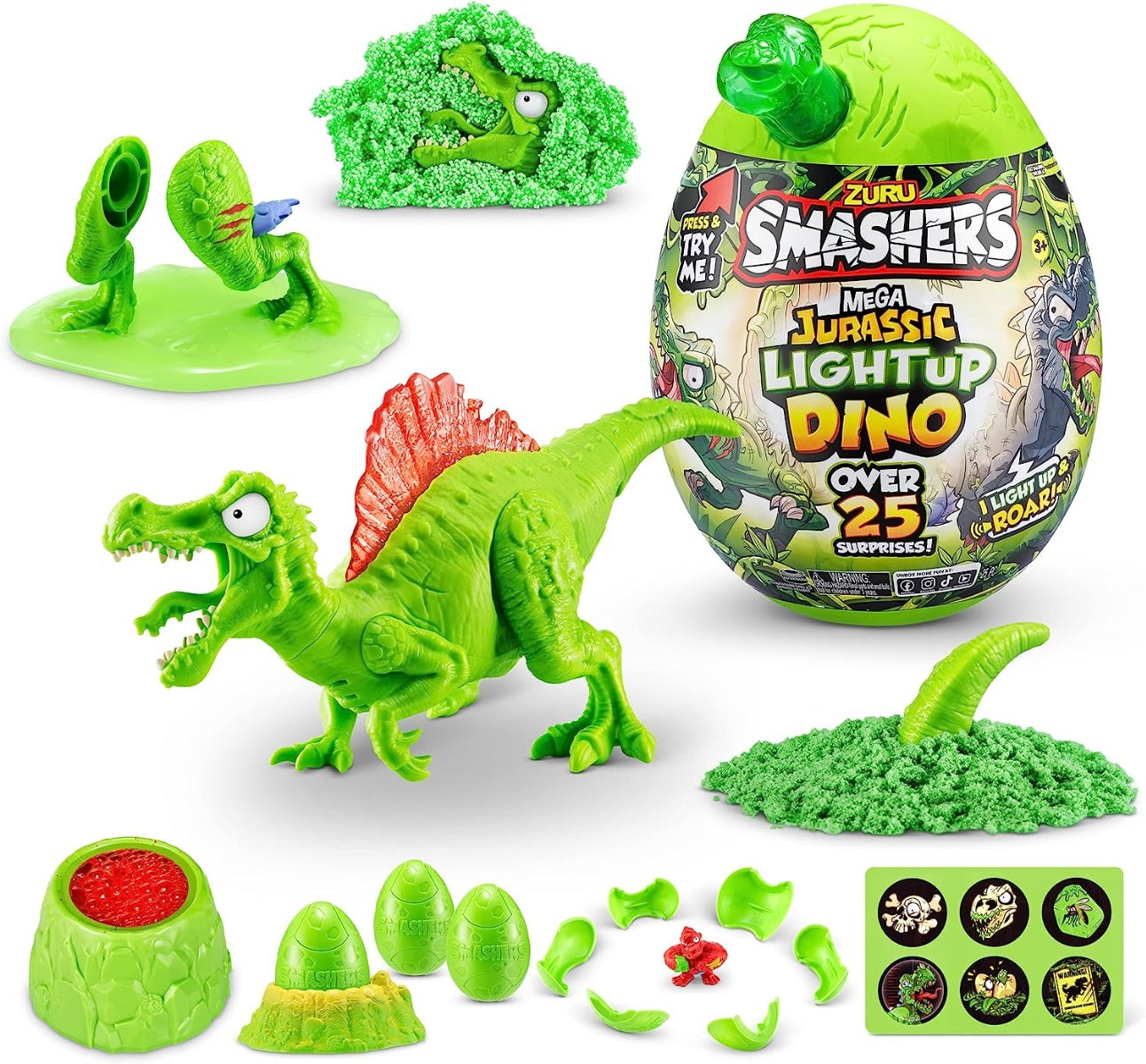 Buy Smashers Jurassic Series 1 Light Up Dino Mega Mystery Egg (Sold Separately Subject to Availability) | Yallatoys.com