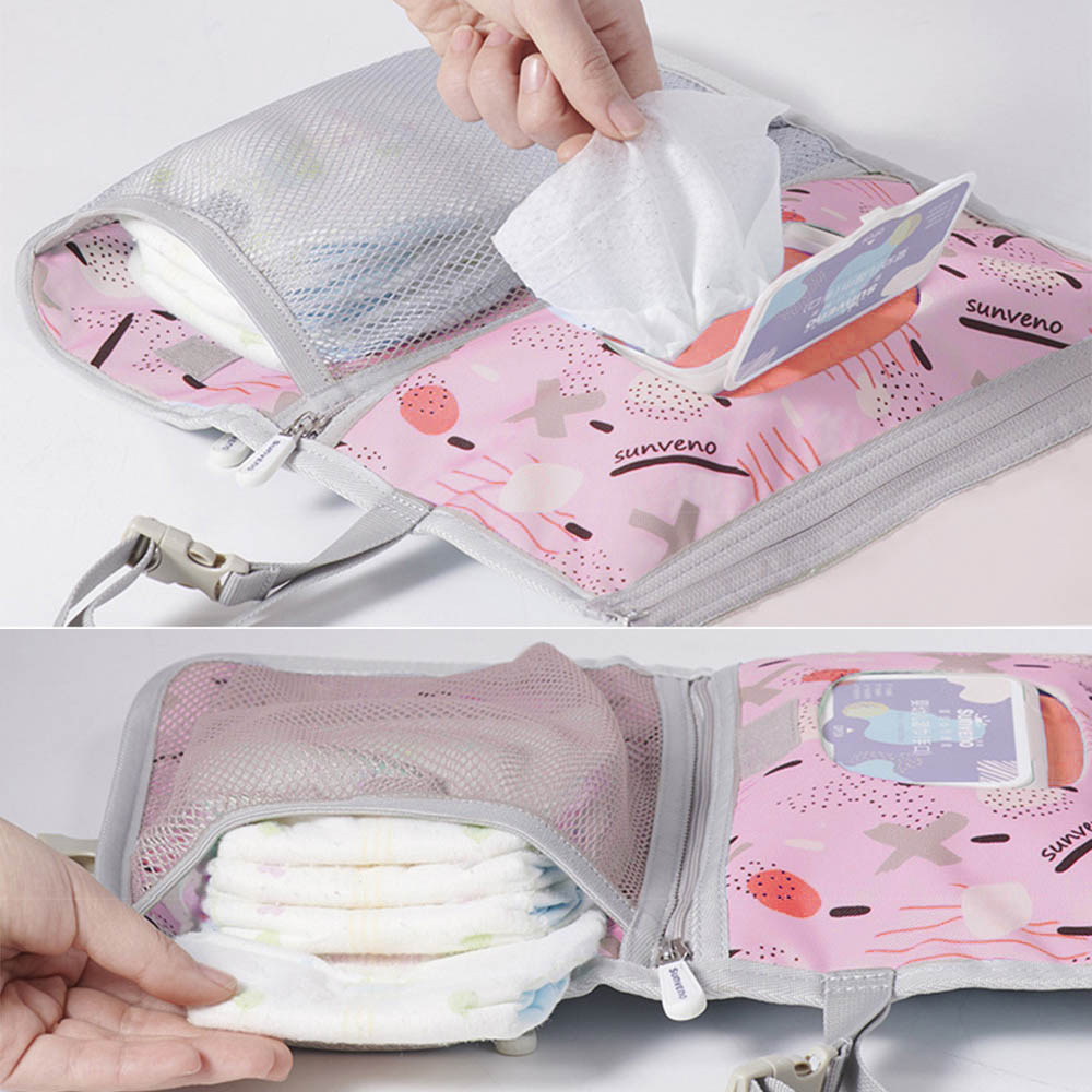 Sunveno Diaper Changing Pad Clutch Kit - Pink Sunveno Yallatoys