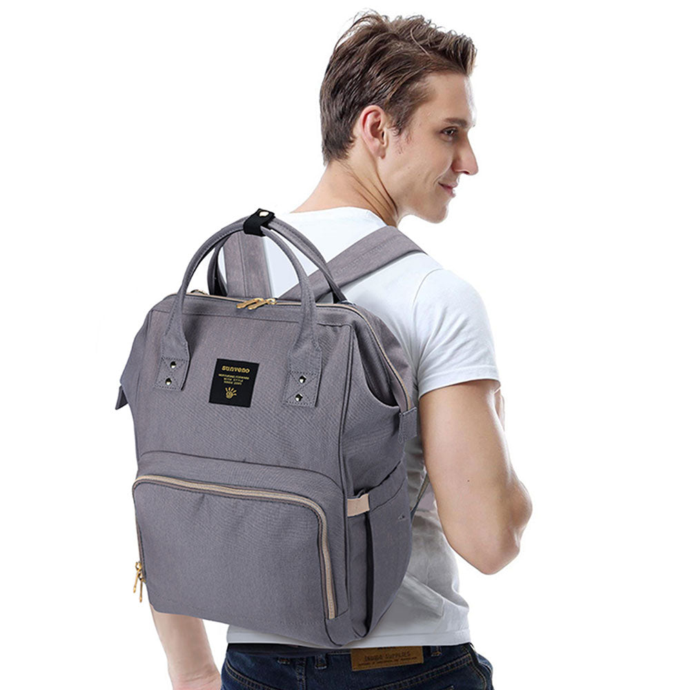 Sunveno Diaper Bag With Usb - Grey Sunveno Yallatoys