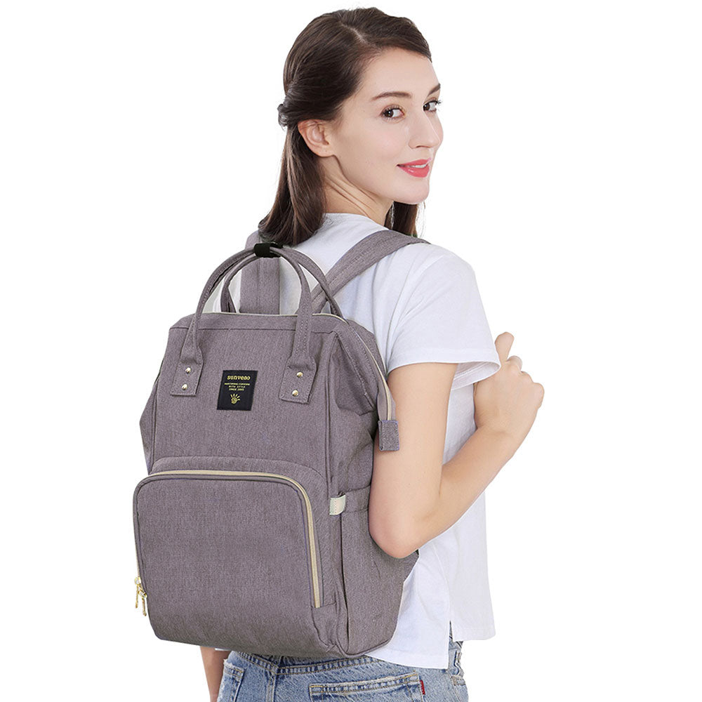 Sunveno Diaper Bag With Usb - Grey Sunveno Yallatoys