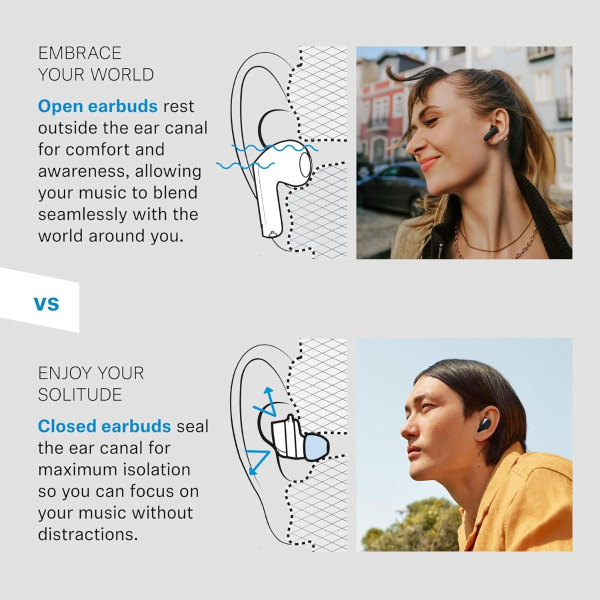 Buy Sennheiser Accentum Open Wireless Earbuds Black | Yallatoys.com