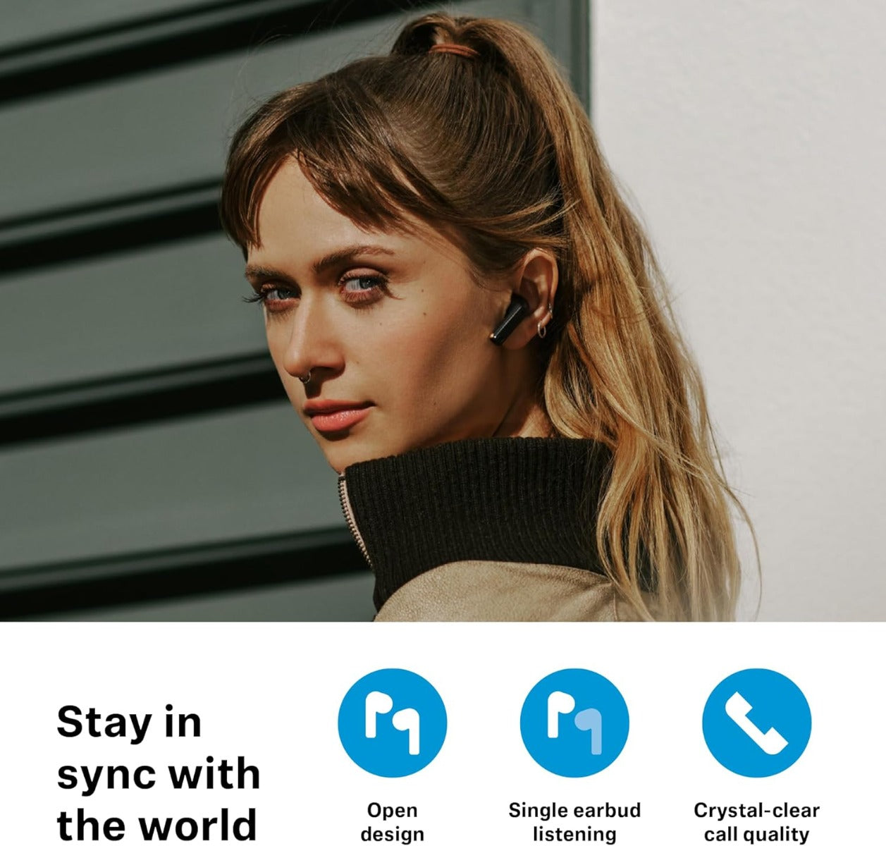 Buy Sennheiser Accentum Open Wireless Earbuds Black | Yallatoys.com