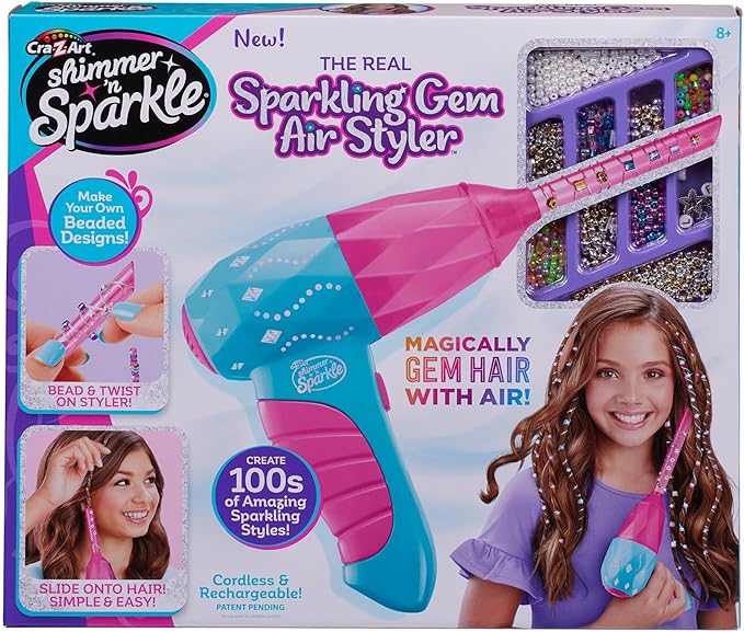 Buy Shimmer N Sparkle Real Sparkling Gem Air Styler Create beaded gem threads | Yallatoys.com