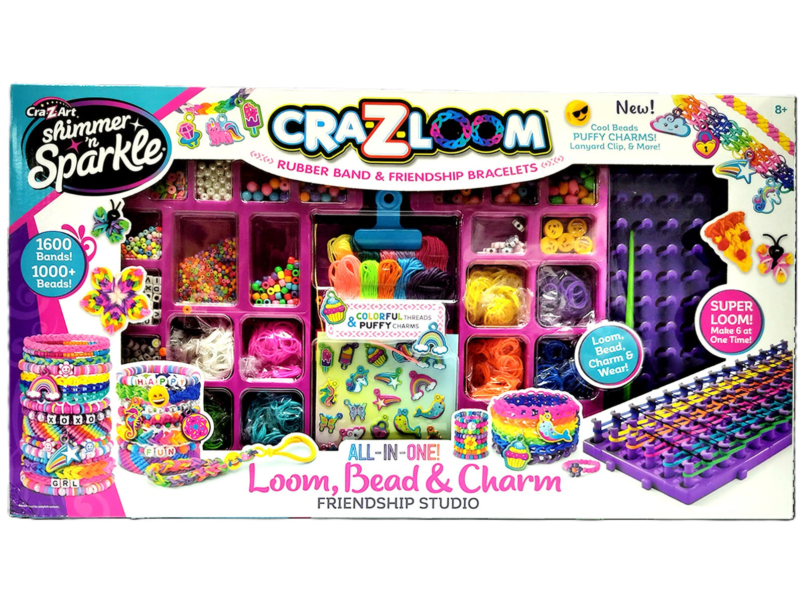 Buy Shimmer N Sparkle CrazLoom All In One Loom Bead & Charm Friendship Studio | Yallatoys.com