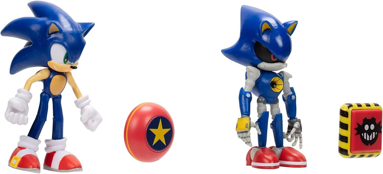 Buy Sonic The Hedgehog Sonic 4inch Action Figure 2 Pack Modern Sonic & Modern Metal Sonic | Yallatoys.com