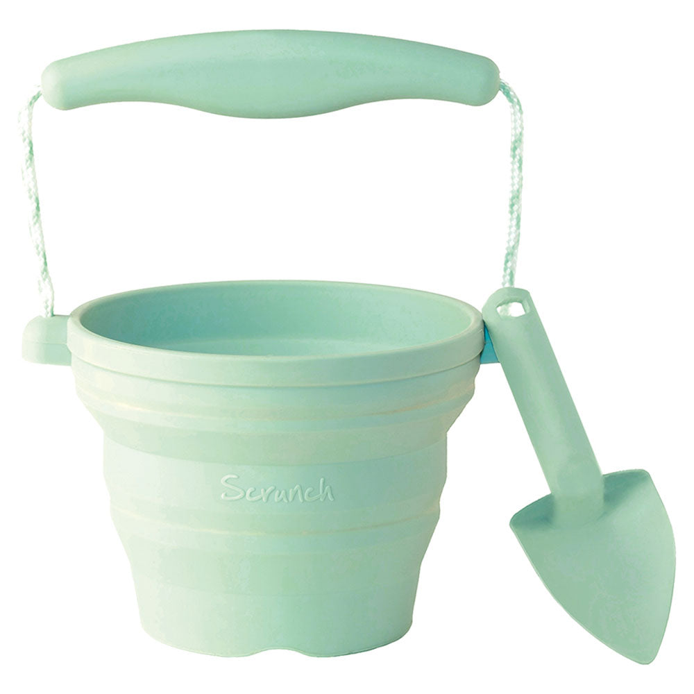 Buy Scrunch Seedling Pot with Trowel Dusty Light Green | Yallatoys.com