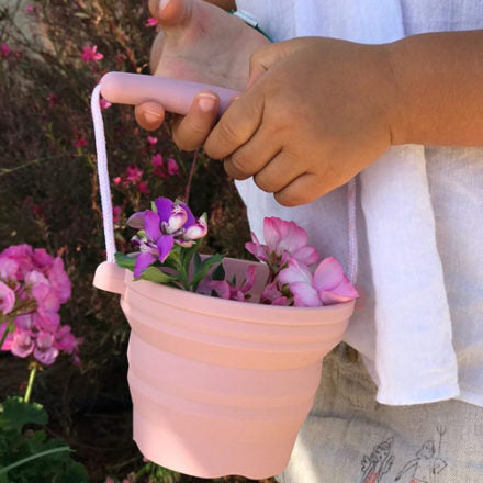 Buy Scrunch Seedling Pot with Trowel Dusty Rose | Yallatoys.com