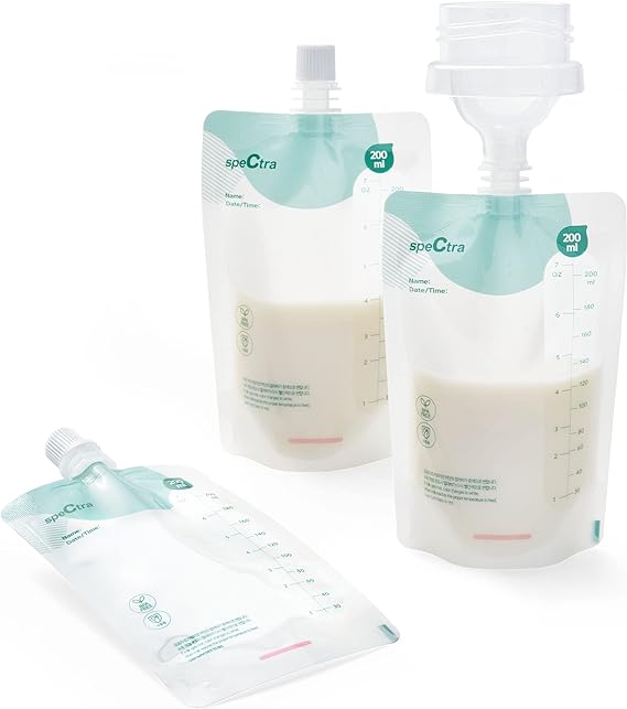 Spectra Milk Storage Bag With Connector 200ml 10pcs Spectra Yallatoys