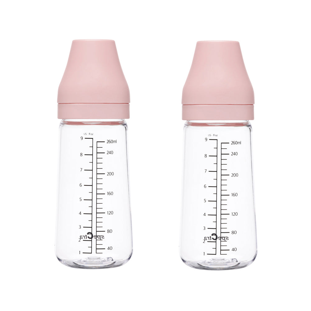 Spectra PA baby bottle 260ml Cream Pink 2pc Spectra Yallatoys