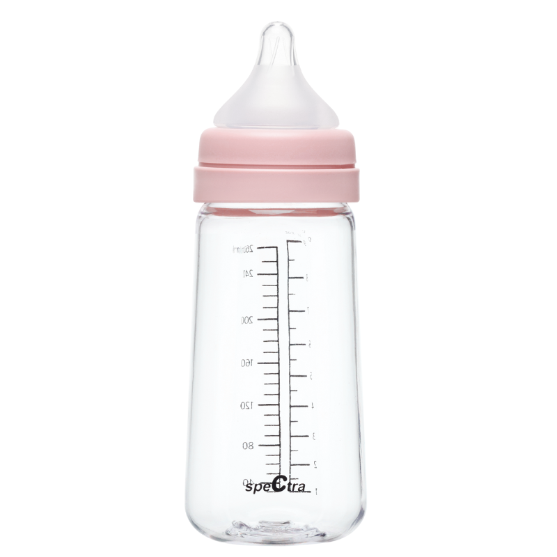 Spectra PA baby bottle 260ml Cream Pink 2pc Spectra Yallatoys