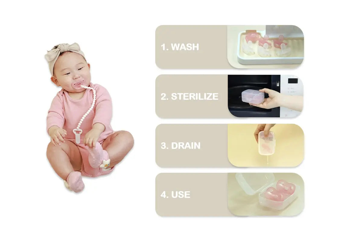 Spectra Soft Silicone Pacifier With Sterilizer Friendly Case Transparent Spectra