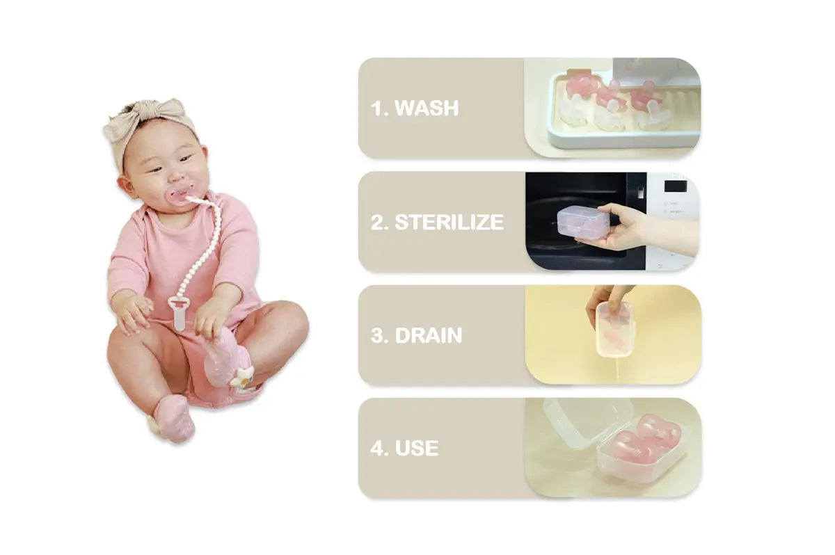 Spectra Soft Silicone Pacifier With Sterilizer Friendly Case Pink Spectra