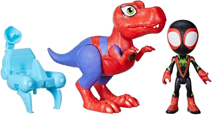 Buy Spidey And His Amazing Friends Dino Webs Spidey-Rex & Miles Spin Morales | Yallatoys.com