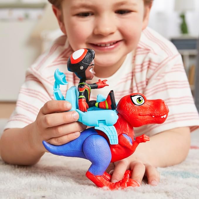 Buy Spidey And His Amazing Friends Dino Webs Spidey-Rex & Miles Spin Morales | Yallatoys.com