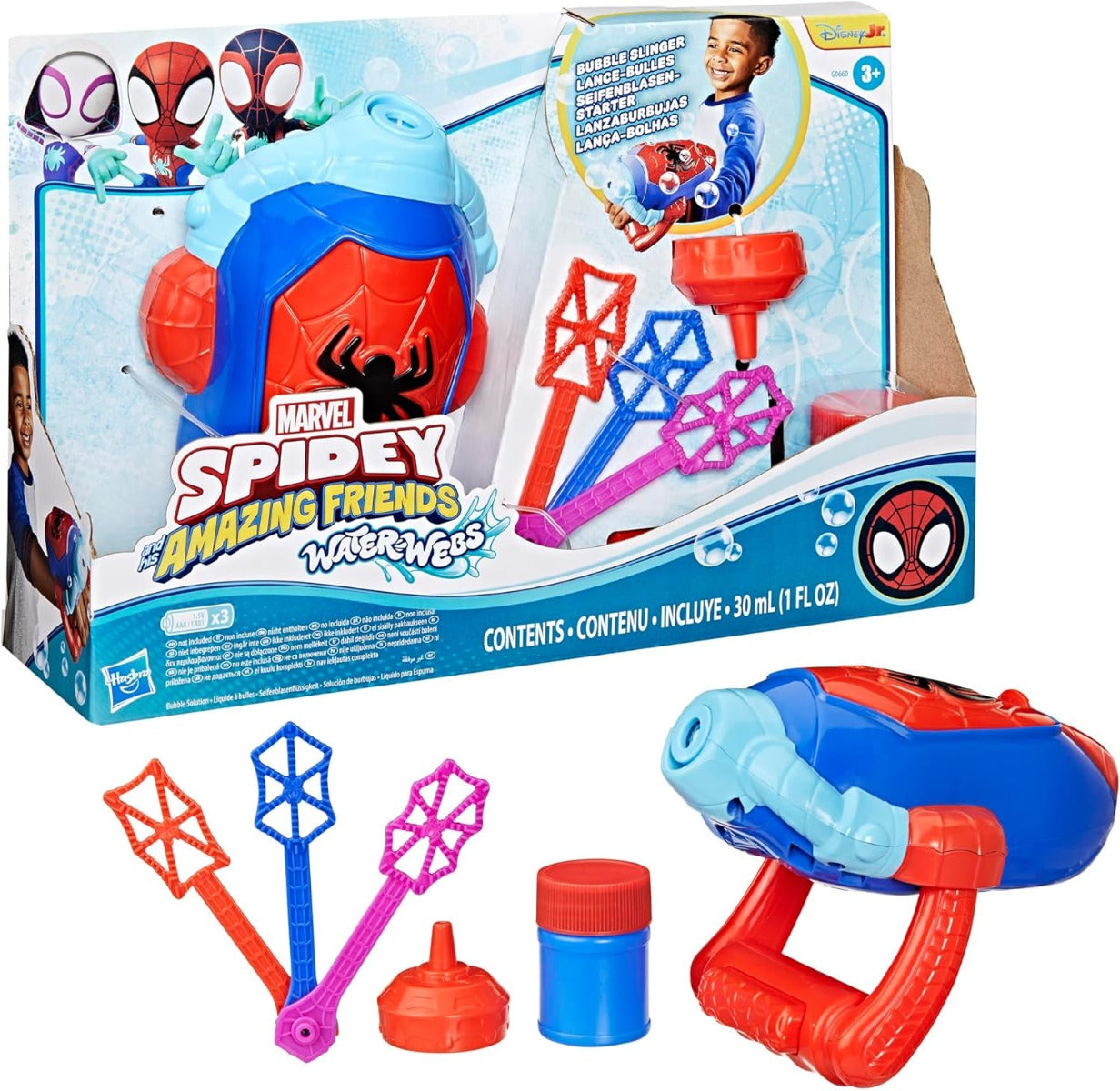 Buy Spidey And His Amazing Friends Water Webs Bubble Slinger  | Yallatoys.com