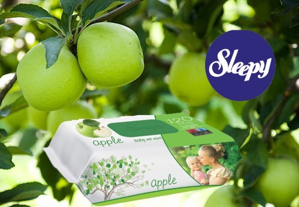 Sleepy Apple Wet Wipes 120pcs Sleepy Yallatoys