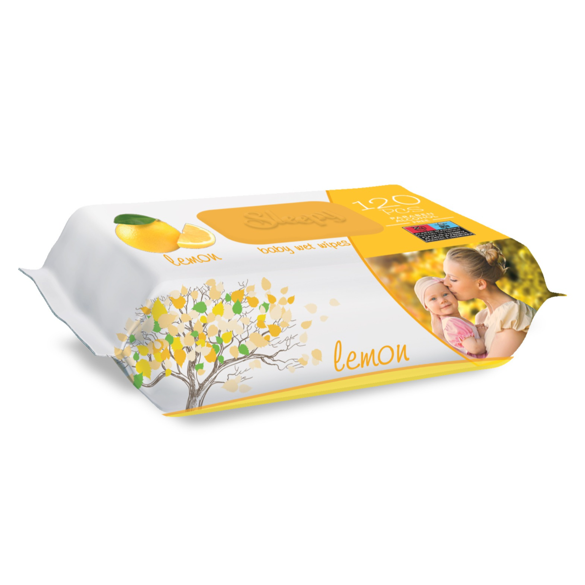 Sleepy Lemon Wet Wipes 120pcs Sleepy Yallatoys
