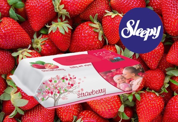Sleepy Strawberry Wet Wipes 120pcs Sleepy Yallatoys