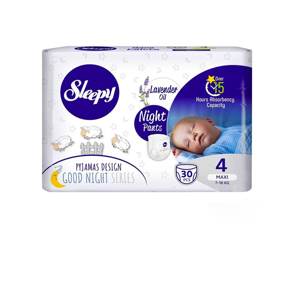 Sleepy Diapers Night Pants Junior 30pcs Size 4 7-16kgs Sleepy Yallatoys