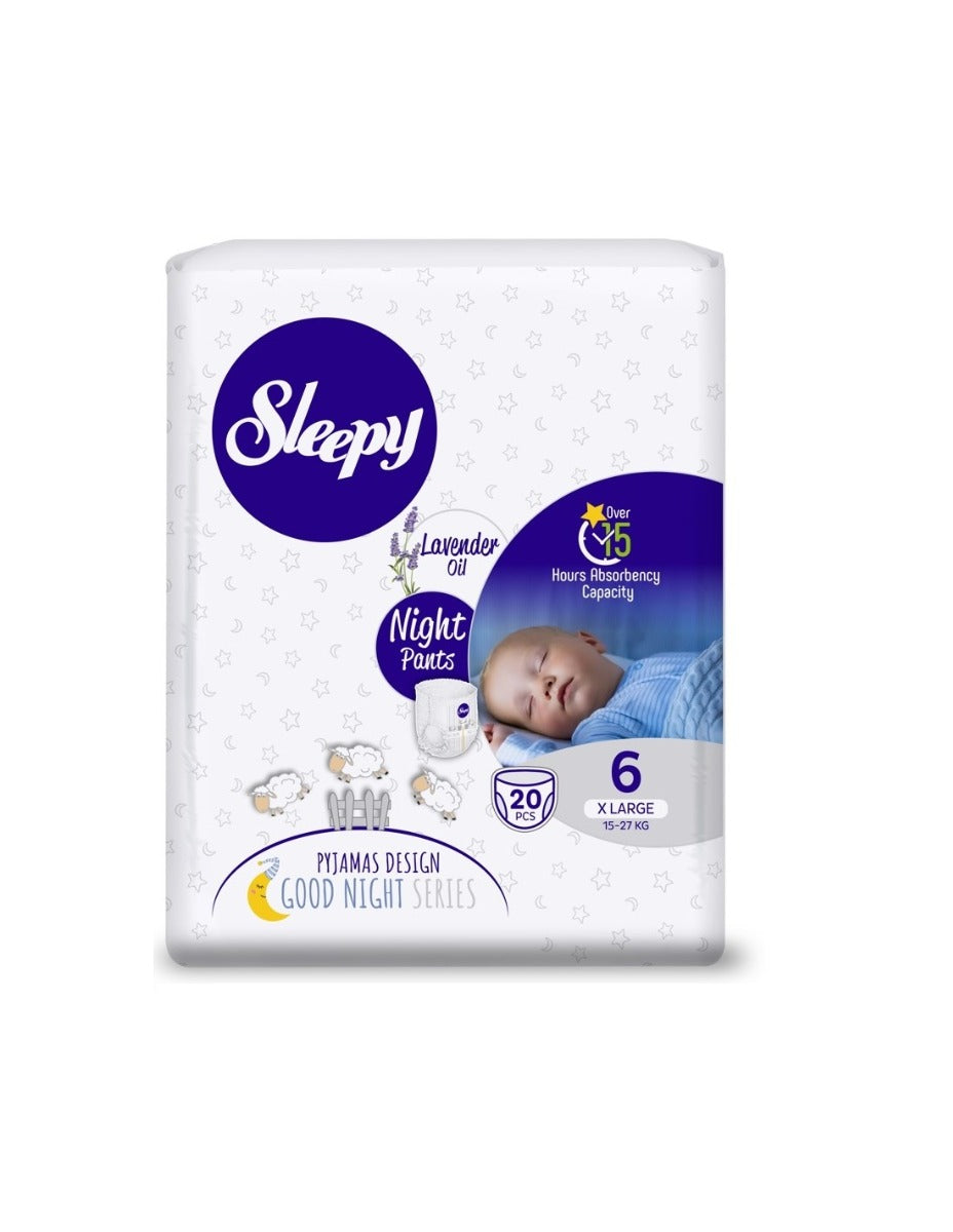 Sleepy Diapers Night Pants Junior 20pcs Size 6 15-27kgs Sleepy Yallatoys