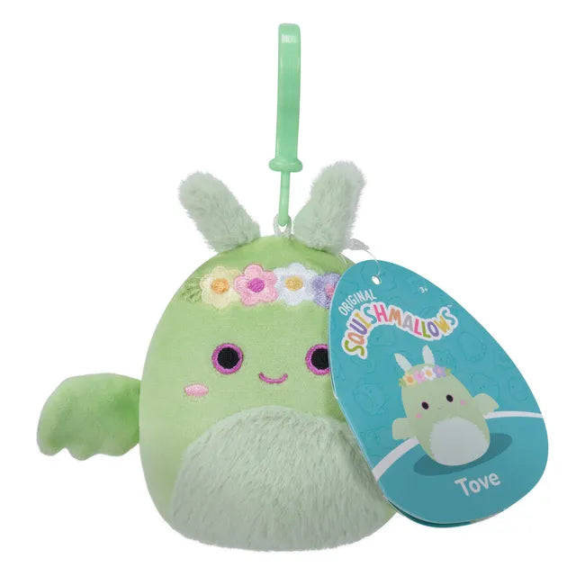 Buy Squishmallows Tove Mothman Clip On Plush Toy Mint Green | Yallatoys.com