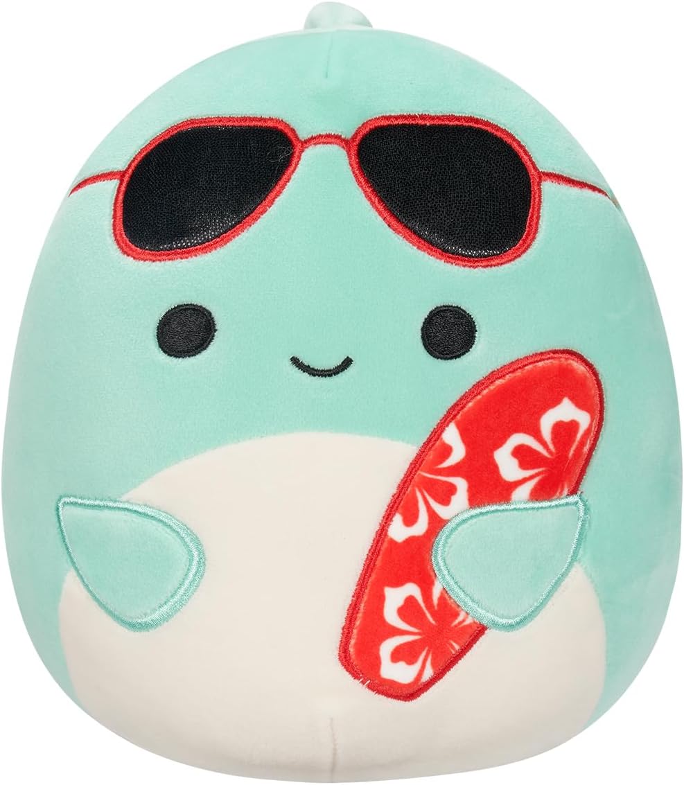 Buy Squishmallows 7.5inch Perry The Teal Dolphin with Sunglasses and Surfboard Plush Toy | Yallatoys.com