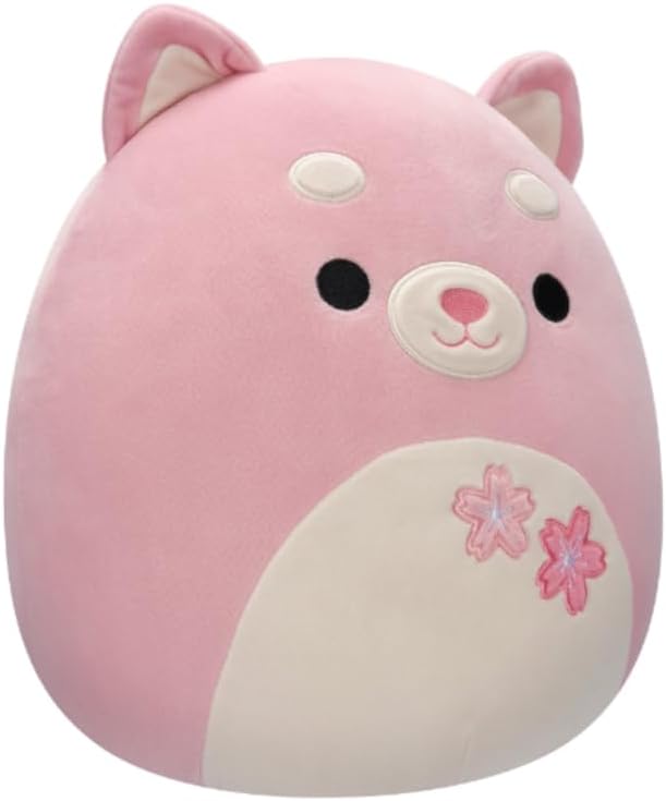 Buy Squishmallows 12inch Etude Pink Shiba with Sakura Flowers Plush | Yallatoys.com