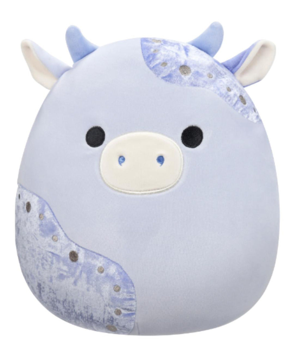 Buy Squishmallows 12inch Velvet Cow with Blue Patches Plush Toy | Yallatoys.com